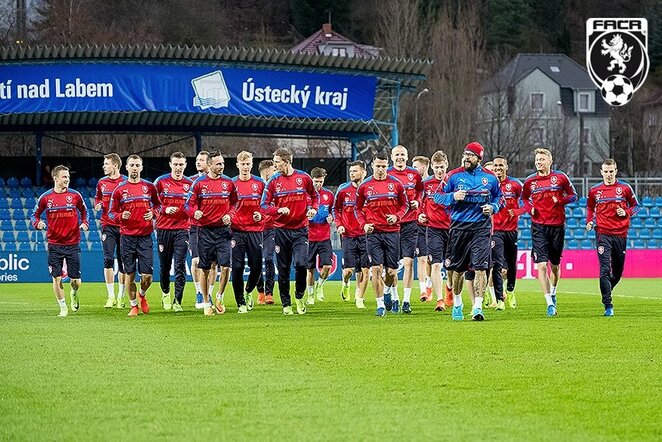 Čekijos rinktinės treniruotė | &bdquo;Twitter&ldquo; nuotr.