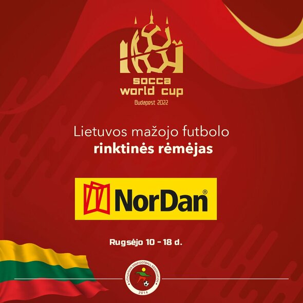 NorDan - Lietuvos mažojo futbolo rinktinės rėmėjas | Organizatorių nuotr.