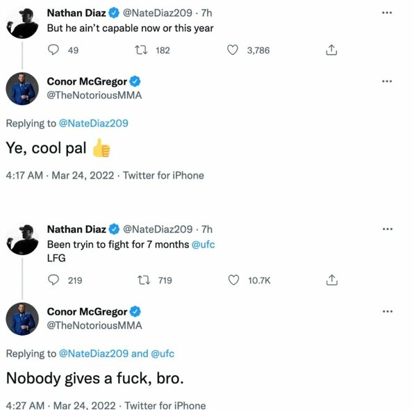 Conoro McGregoro žinutės | „Twitter“ nuotr.