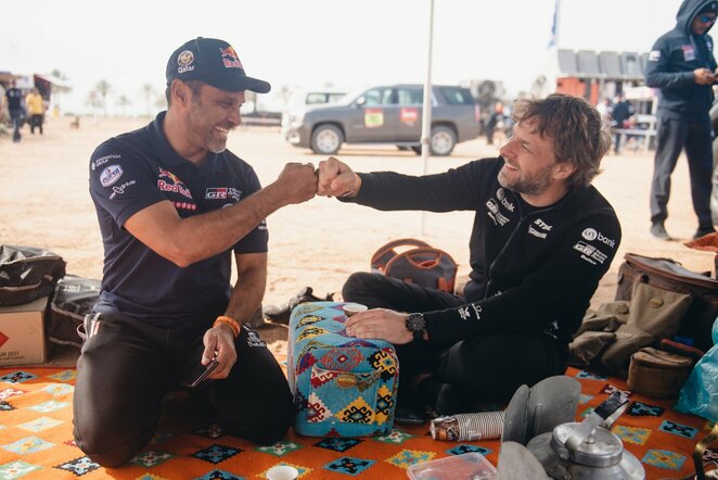 Nasseras Al-Attiyah ir Benediktas Vanagas | Vytauto Pilkausko nuotr.