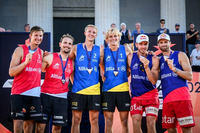 Vyrų varžybų prizininkai | CEV nuotr.