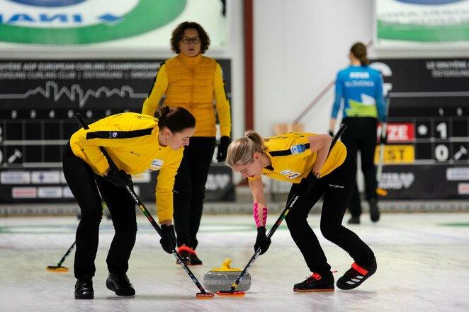 Lietuvos moterų kerlingo rinktinė Europos B diviziono čempionate (WCF nuotr.) | Organizatorių nuotr.