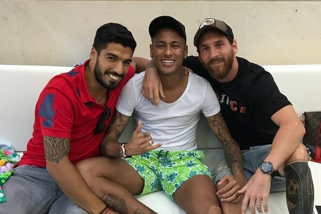 Luisas Suarezas, Neymaras ir Lionelis Messi | Instagram.com nuotr