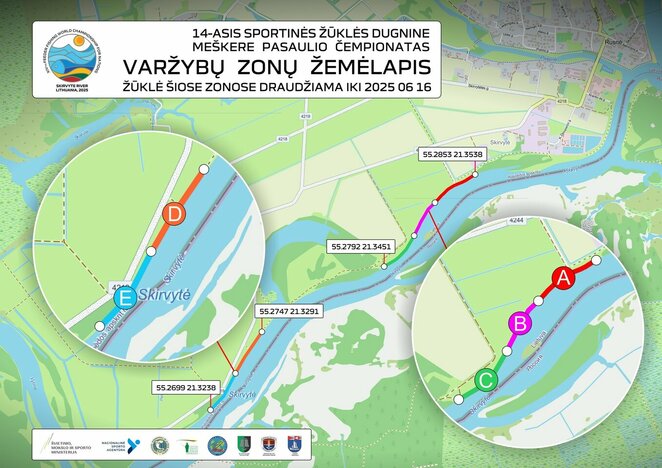 Varžybų zonų žemėlapis | Organizatorių nuotr.