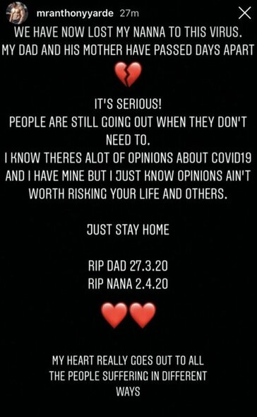 Anthony Yarde‘o žinutė | Organizatorių nuotr.