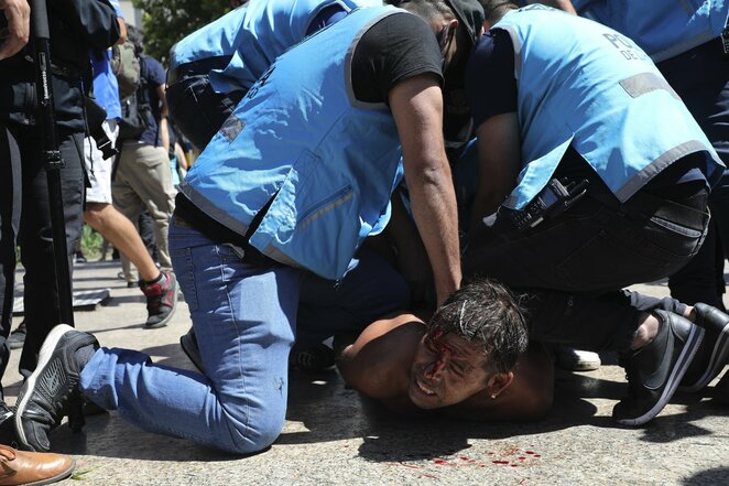 Police clash with Maradona fans Photo by Scanpix