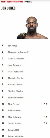 Geriausių UFC vyrų kovotojų reitingas | Organizatorių nuotr.