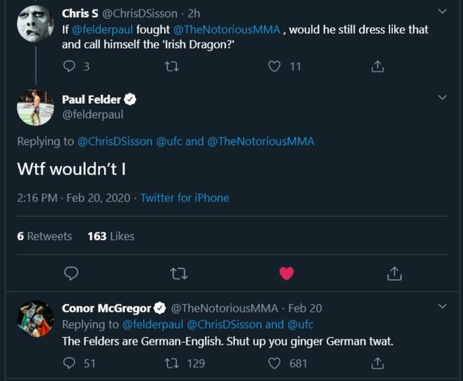 Conoro McGregoro komentarai | „Twitter“ nuotr.