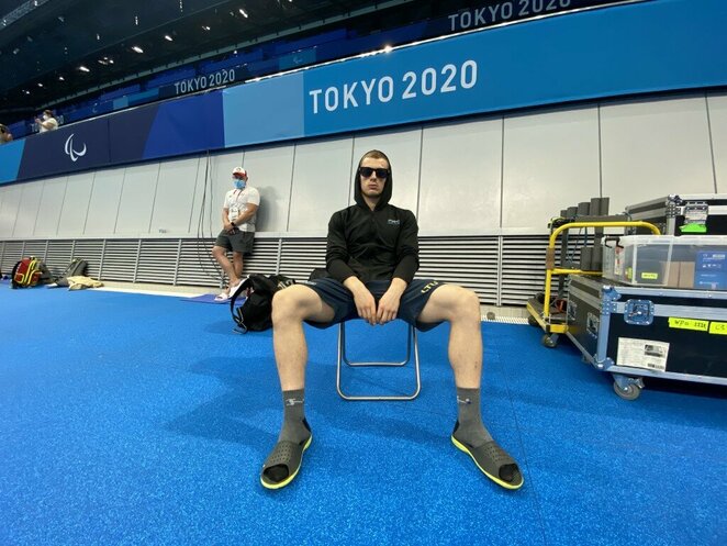 Valandas iki startų skaičiuojantys Lietuvos paralimpiečiai išbando Tokijo arenas | Paralympics.lt nuotr.