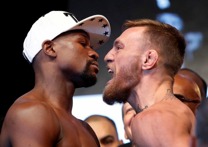 Floyd Mayweather and Conor McGregor Photo by Scanpix