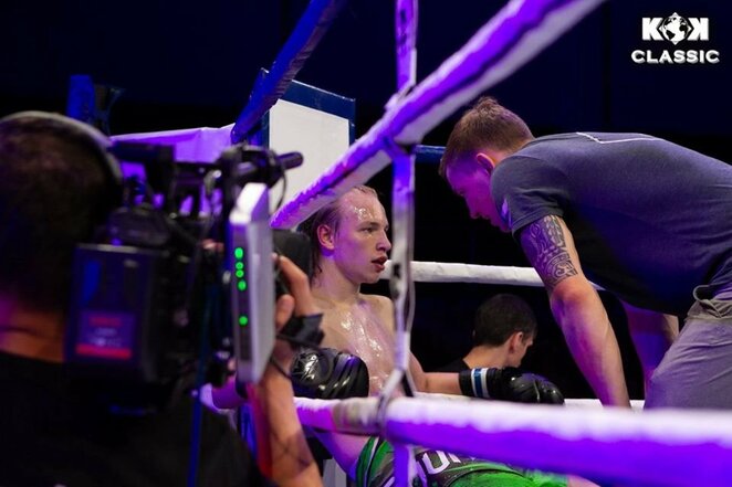 Vitas Karosas su treneriu Matu Stebuliausku | Organizatorių nuotr. Vitas Karosas su treneriu Matu Stebuliausku | Organizatorių nuotr.