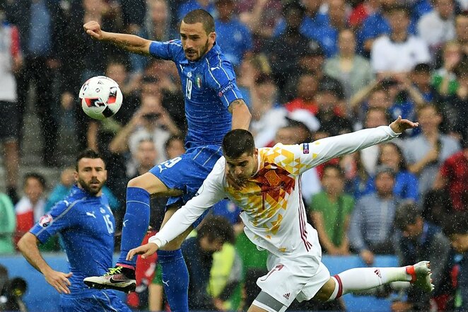 Italijos – Ispanijos rungtynių akimirka | Scanpix nuotr.