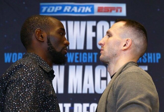 Terence'as Crawfordas ir Egidijus Kavaliauskas | „Top Rank“ nuotr. Terence'as Crawfordas ir Egidijus Kavaliauskas | „Top Rank“ nuotr.